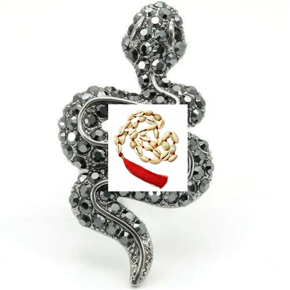 0W282 - Ruthenium Brass Ring with Top Grade Crystal in Jet