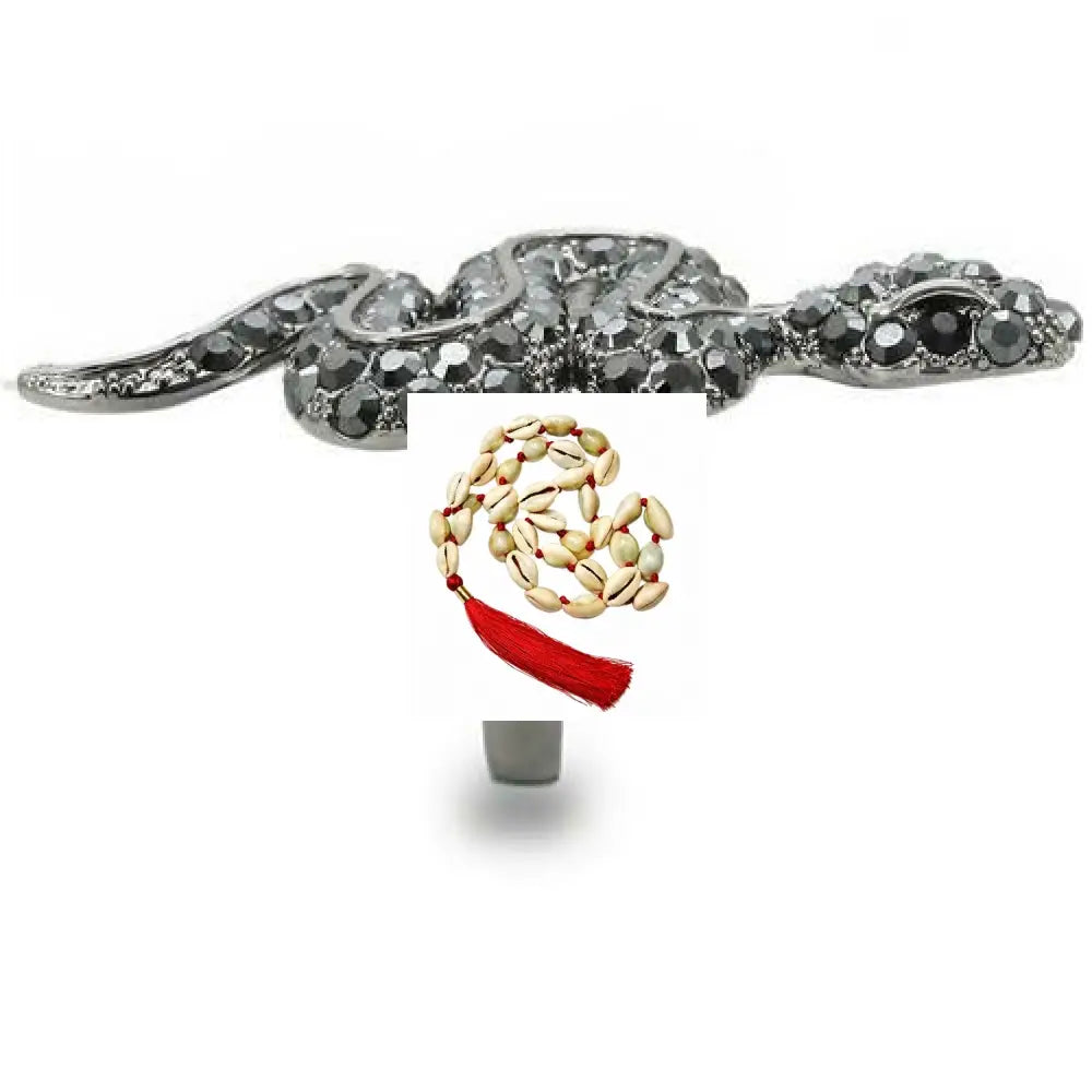 0W282 - Ruthenium Brass Ring with Top Grade Crystal in Jet