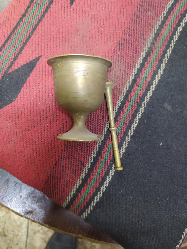 Ancient Copper Mortar & Pestle — Nablus (Flavia Neapolis), Palestine | Ottoman Era, c. 1700s