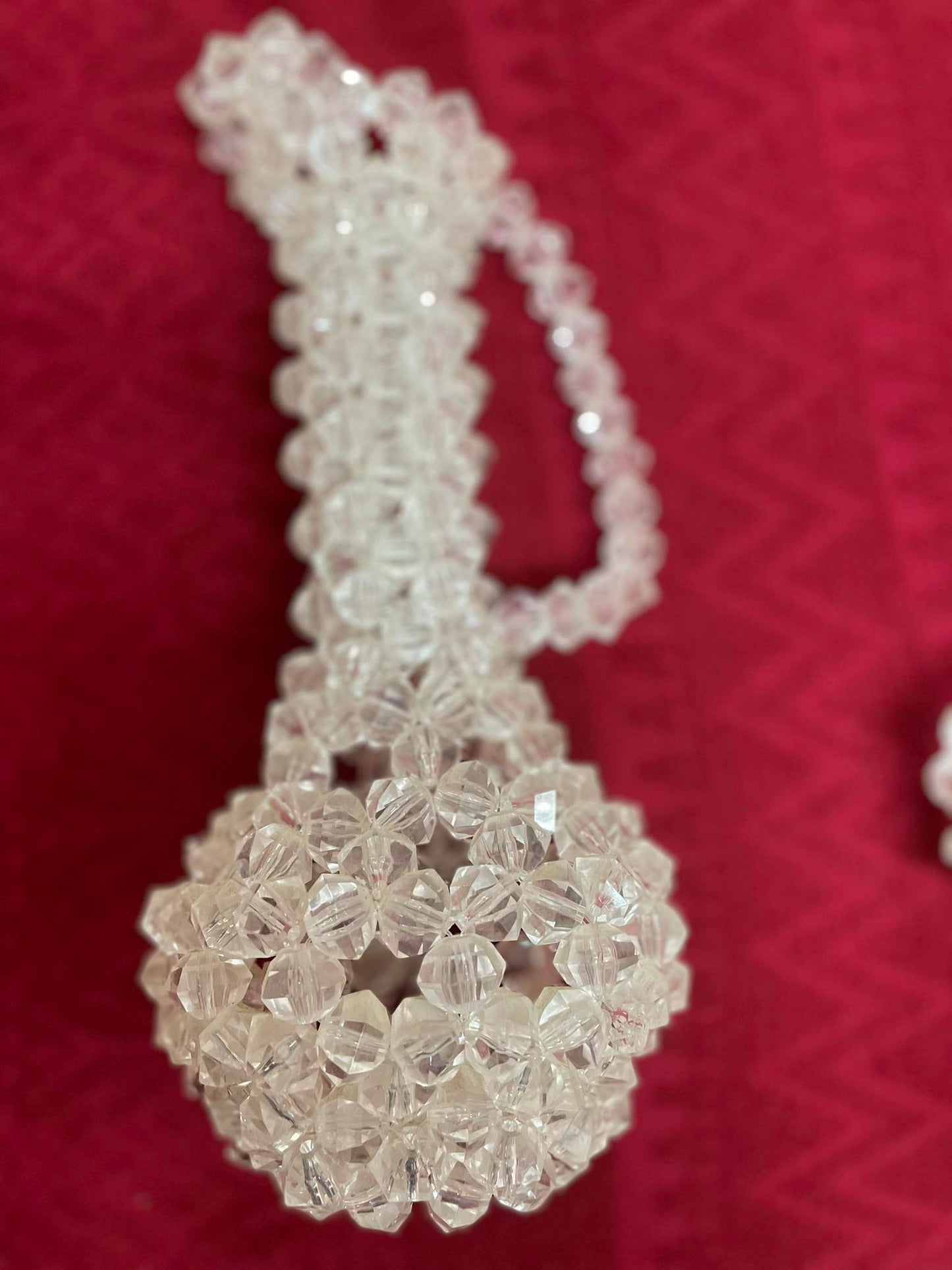 Handmade Plastic Beads Figurine Arab Coffee Dallah Tow Cups Decor White Color