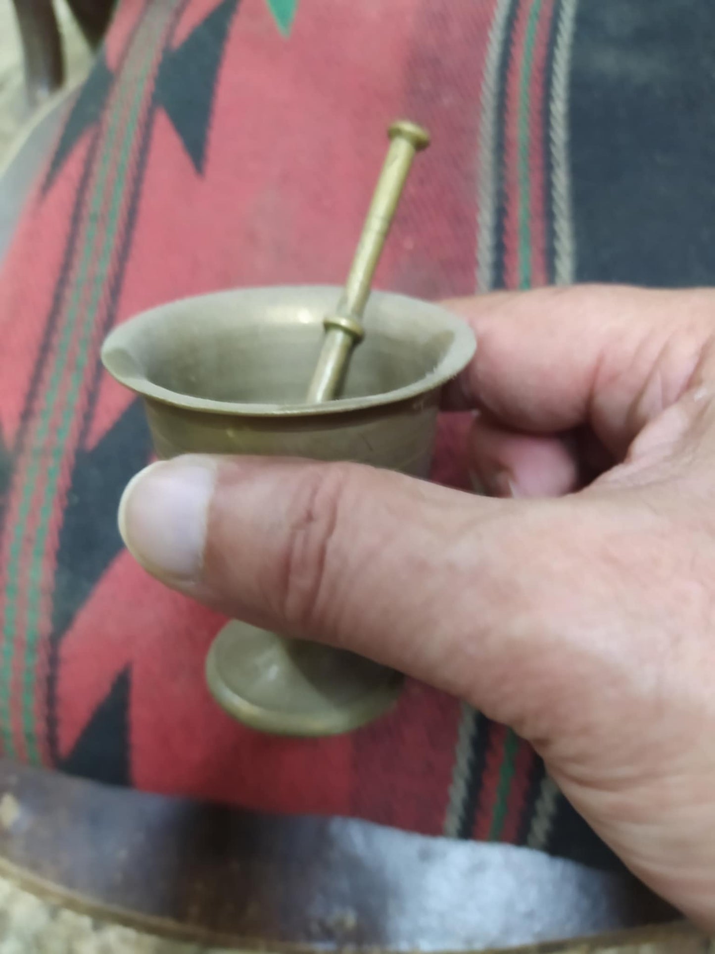 Ancient Copper Mortar & Pestle — Nablus (Flavia Neapolis), Palestine | Ottoman Era, c. 1700s