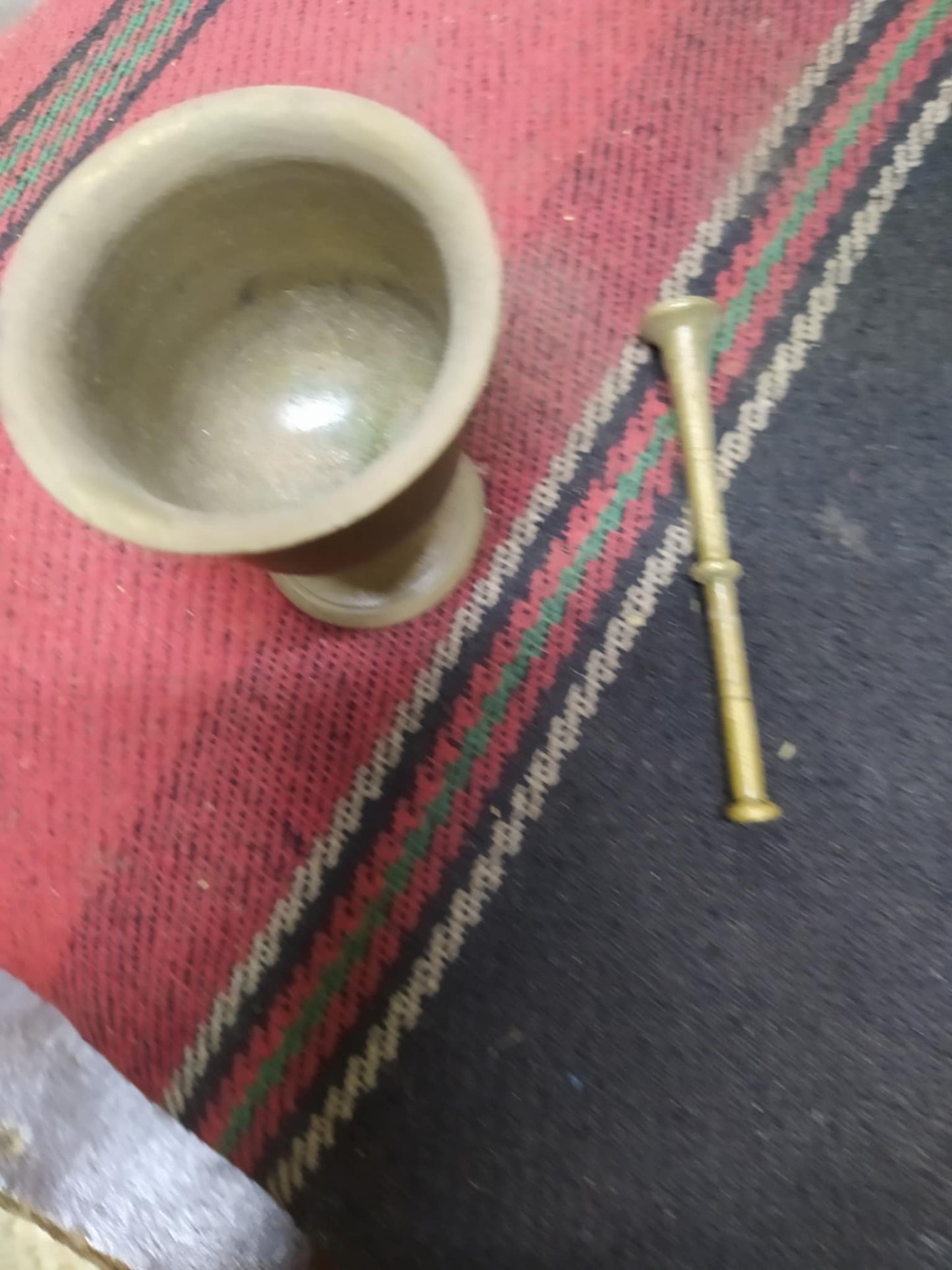 Ancient Copper Mortar & Pestle — Nablus (Flavia Neapolis), Palestine | Ottoman Era, c. 1700s