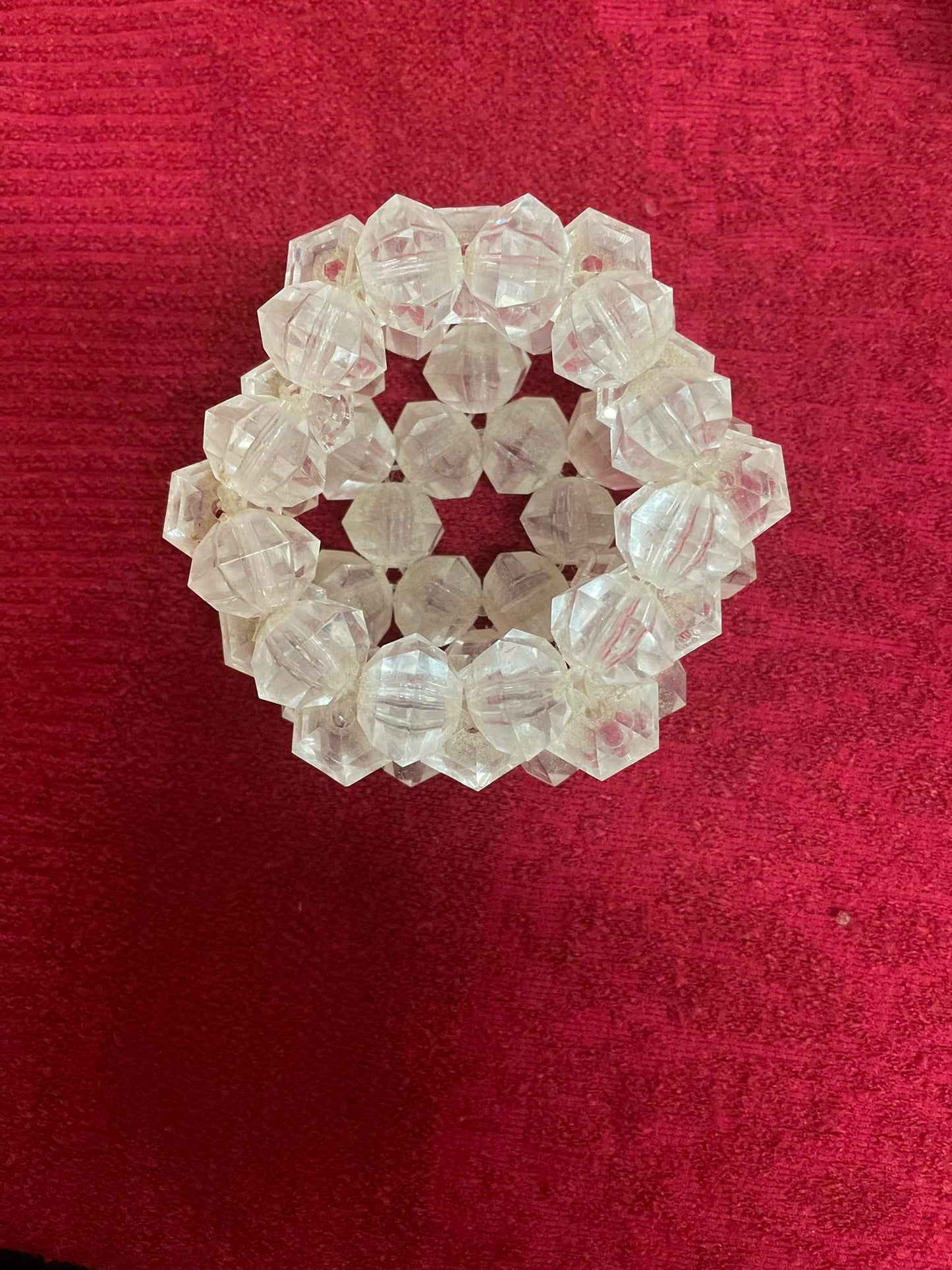 Handmade Plastic Beads Figurine Arab Coffee Dallah Tow Cups Decor White Color